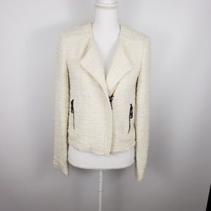 Truth and Pride ivory boucle tweed blazer jacket S